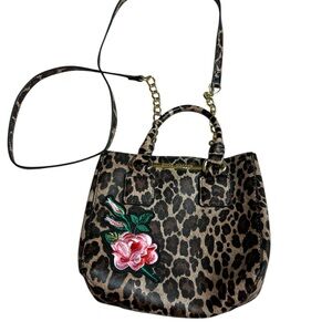Steve Madden animal print & Pink  Crossbody Bag with Chain Detailing